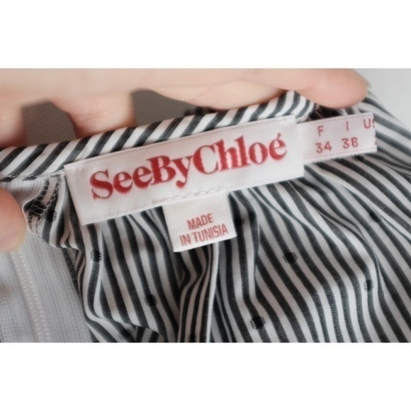 See by Chloe • Seersucker Swiss Dot Mini Skirt - Picture 4 of 5